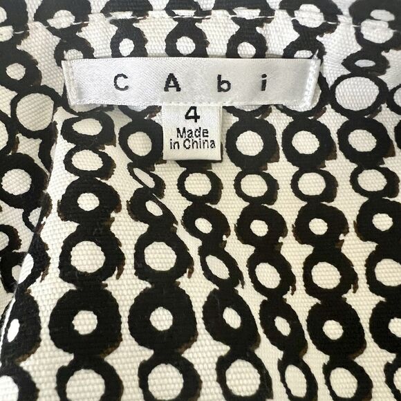 Cabi #298 Du Jour Career Blazer Jacket Size 4 White Black Pockets Button Front - Picture 10 of 14
